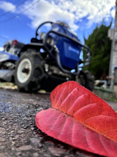 草刈り機とはっぱ